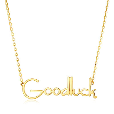 

Feina (AFFINER) 14K золотое ожерелье ключицы персонализированных писем GOODLUCK женские модели ювелирных изделий AFP2081K