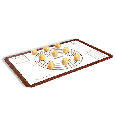 

[Jingdong supermarket] learn kitchen CHEF MADE baking supplies tools large 60 * 40cm high temperature platinum silicone pad thickening resistant non-slip kneading mat WK9146