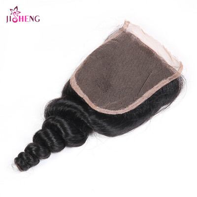 

1 Pcs 44 Swiss Lace Closure Loose Wave Hair Peruvian Virgin Human Hair Extensions