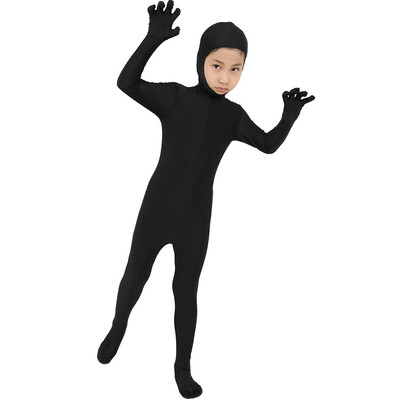 

Kids Open Face Zentai Bodysuit Spande Lycra Zentai Dancewear Back Zipper Kids Fitness Suit Halloween Costumes