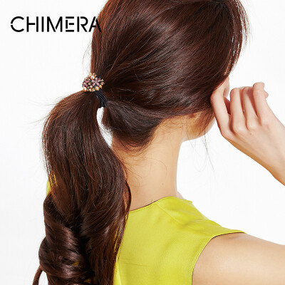 

Chimera (CHIMERA) hair accessories tiara rhinestone hair straightener ring hair band rubber champagne