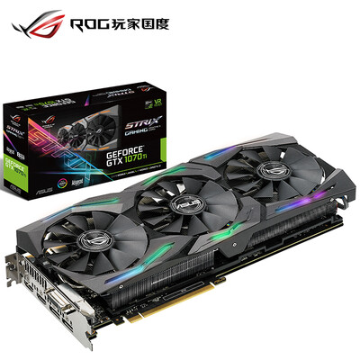 

ASUS ROG-STRIX-GTX1070TI-A8G-GAMING 1607-1683MHz 8G 8GHz GDDR5 PCI-E30 Graphics Card