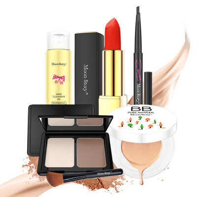 

Meng Dai children Moon Story seconds smaller V face make-up set to create a three-dimensional face fashion set of simple&convenient