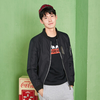 

Semir (Semir) куртка мужской пилот осени 2017 мужской рубашка воротник черной открытая куртка тенденции молодого черного S 17316081001