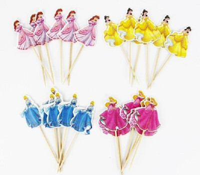 

24pcslot Frozen Esla Anna Snow Freezing Toppers Picks Cupcake Toppers Picks Kid Birthday Party Decorations Evnent Party