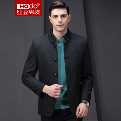 

Red Bean Hodo Men's Jacket Men's Fashion Ladies Men's Slim Woolen Jacket G5 Dark Green 175 / 92A