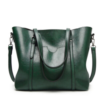 

2017 new fashion oil wax skin large capacity ladies handbag Tuo Te models shoulder bag trend Messenger bag