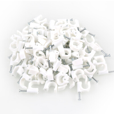 

SANTO 0019 Round nailing line card Network cable card fixing nail line pressure line card 14mm 100 Pack