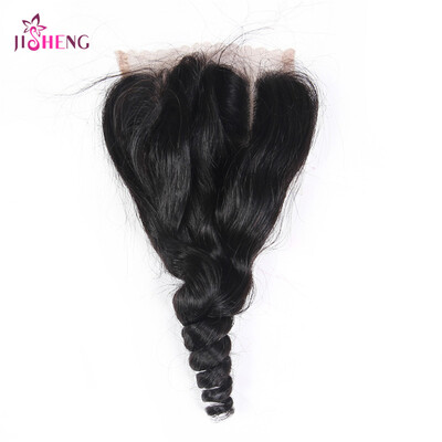 

8A High Quality 1 Pcs 4*4 Swiss Lace Closure Loose Wave Hair Malaysian Virgin Human Hair Extensions