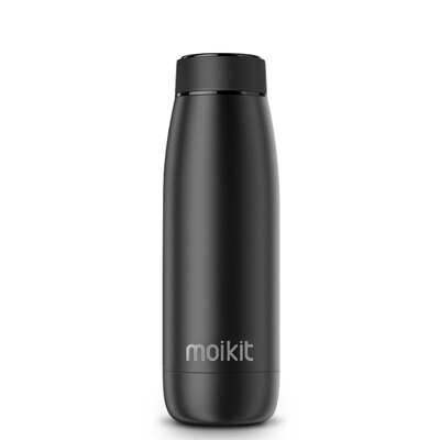 

Moikit wheat with a cup of seed 304 stainless steel men&women portable vacuum insulation cup water temperature monitoring cup S1600 frosted black 350 ml