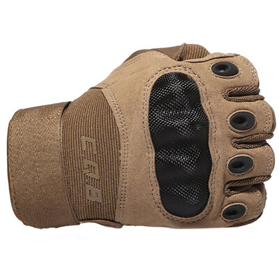 

Outdoor tactical gloves semi - finger gloves anti - skid anti - cut gloves