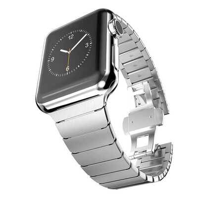 

Stainless Steel Butterfly Buckle Metal Straps for Apple Watch band, 38mm/42mm Metal Link Strap for iwatch Series 3 2 1