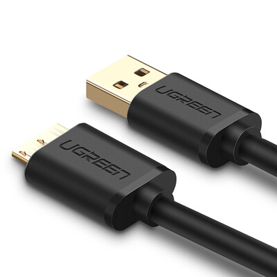

Green Union Samsung note3 s5 data cable charging line mobile hard disk data cable Micro USB30 mobile phone charger cable 05 m 10840 black