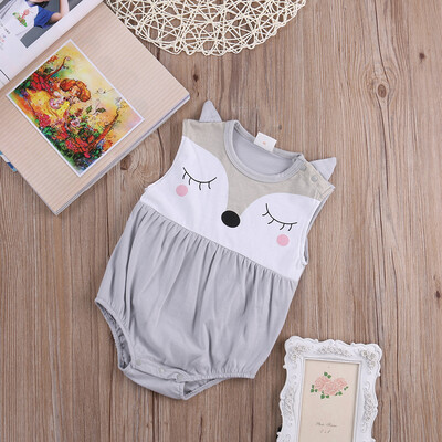 

Newborn Infant Baby Boy Girls Fox Cartoon Clothes Cotton Romper Bodysuit Outfits