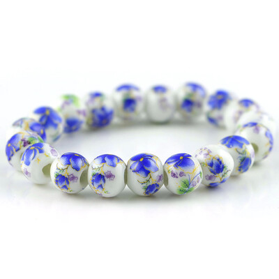 

Rose Flower Porcelain Beads Bracelet OL Style Ceramics accessories made in china free shipping Creative Gifts Factory price