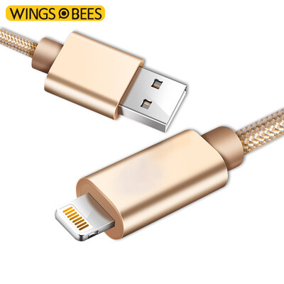 

[3] означает яблоко пчелиного крыло 6 / 6S / 7 линия данные 1 м линия роскоши золото плетеного проводной линия телефон зарядного устройство поддержка iphone5 / 5s / 7P / SE / Ipad воздушной мини