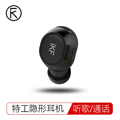 

IKF M1 Stealth Bluetooth Headset Wireless Mini Compact Small Ultra Sport Business В-ухо Автомобильные мини-наушники Apple / Android vivo Huawei Millet OPPO Мобильный телефон Универсальный черный