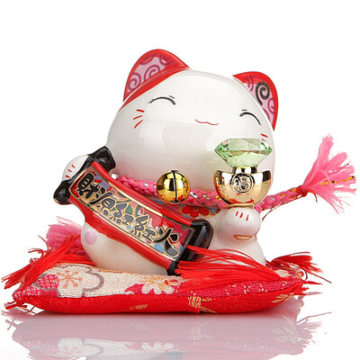 

Golden Flower Workshop Sparkling Blossom Open Mini Lucky Cats Valentine's Day Wedding Gifts Trick Peach Blossom Tank Creative Car Office House Decoration SE5013