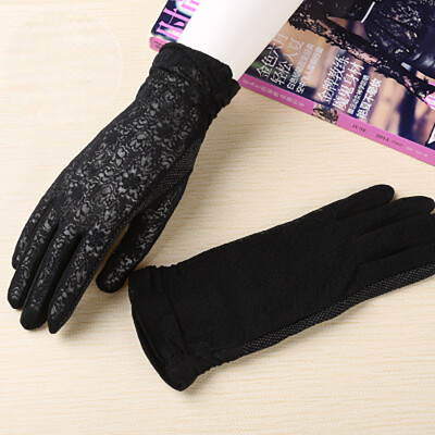 

Sunscreen lace gloves thin section spring and summer riding a short section of anti-skid anti-UV gloves