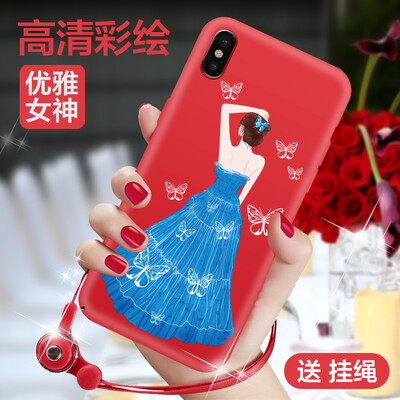 

Mo Fan Apple X mobile phone shell iPhoneX mobile phone shell Apple X 10 protective sleeve all-inclusive protection shatter-resistant hard shell 3D three-dimensional relief painting creative female models butterfly dream