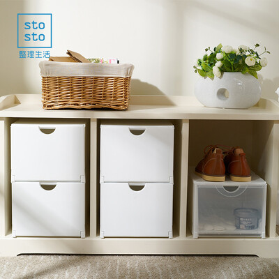 

Finishing life thickening shoe box drawer type transparent storage box men&women shoes finishing box clamshell combination shoe box 1 Pack