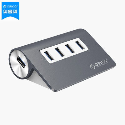 

ORICO (ORICO) M3H4 алюминий MAC-разделитель 4 USB3.0 расширение концентратор HUB перетащить четыре глубокий космос золы