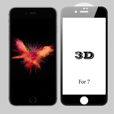 

[W] 3D гибка сила (Валя) Apple iPhone 7 7 закаленной стали Мембрана пленочное покрытие стального полноэкранное защиты 3D HD телефон фильм фильм черный