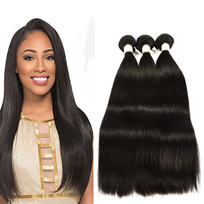 

MORICHY Straight Hair 3 Bundles 7A Brazilian Virgin Straight Human Hair Weave Bundles 100 Unprocessed Human Hair Extension