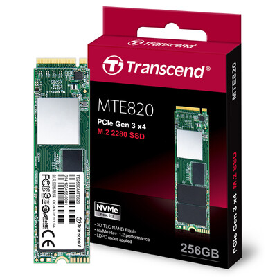 

Transcend MTE820 Series 256G 3D TLC PCIe Gen3 x4 M2 2280 Solid State Drive