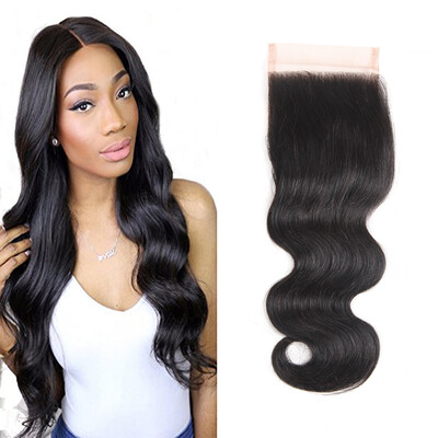 

Fine Plus Brazilian Body Wave Lace Closure 4×4 100% Unprocessed Brazilian Virgin Human Hair Free Part Natural Color