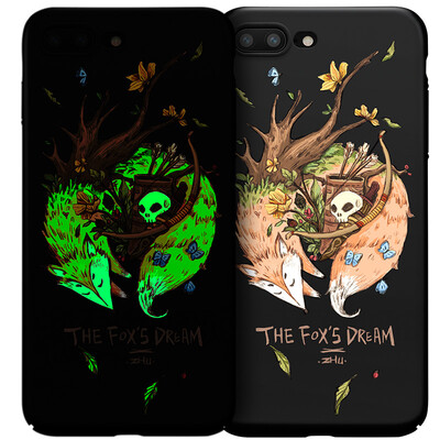 

Иллюстратор iPhone 7 плюс телефон оболочки мобильный телефон Apple, устанавливает 7plus светящаяся рельеф мультсериал светящаяся оболочка падение модели сопротивления иллюстратор - лисица череп