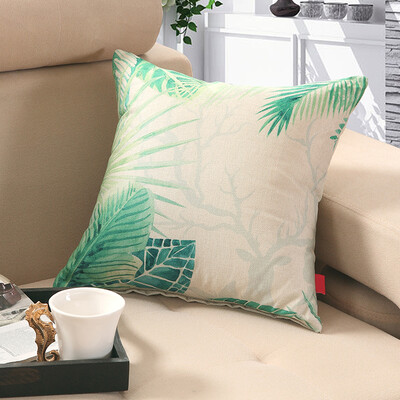 

NanJiren Pillow Home textile Linen Sofa Cushion Office car pillow Core leaf 45 * 45cm