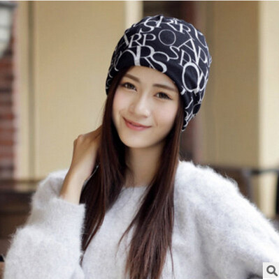 

Autumn and winter ladies multi-functional three-letter pile heap cap