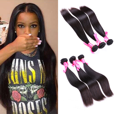 

8a Brazilian Virgin Hair Straight Hair Brazilian Remy Hair Straight 3 Bundles Natural Human Hair Bundles