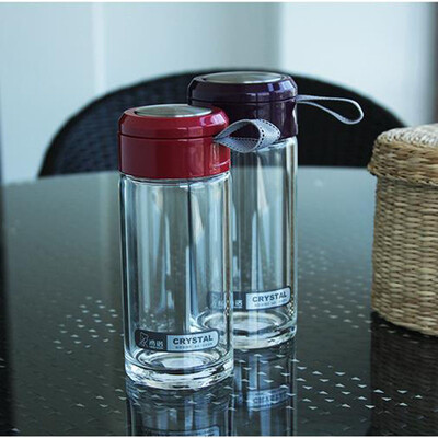 

Transparent single-layer glass cup with tea cup