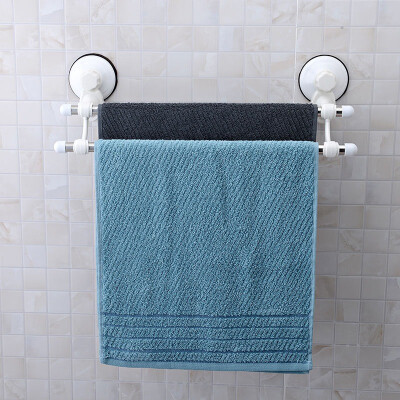 

【Jingdong Supermarket】 Shuangqing home strong suction cup stainless steel double towel rack 47cm SQ-1807