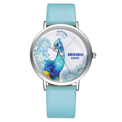 

BAOSAILI Kids Clock Cute Peacock Girls Dress Wristwatches Boys Leisure Sport Quartz Watch Unisex Charm Watch