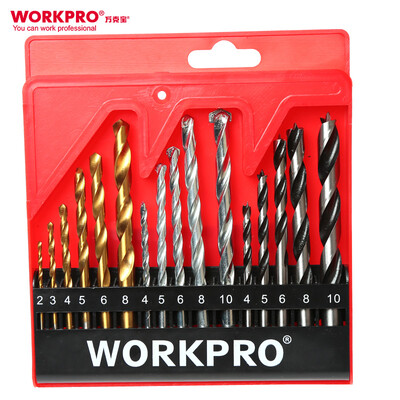 

Десять тысяч граммов клад (WORKPRO) W124027N 16 Zhi титана цилиндрическим хвостовиком Сверло дрель дрель многофункциональный деревообрабатывающий дрель дрель цемента буровой комплект бетонный