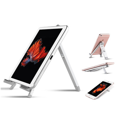 

Mocos (mokis) Foldable Aluminum Lazy Mobile Bracket Flat Bracket Desktop Bracket Tablet PC iPad Universal Large Screen Desktop Base Bracket Space Silver