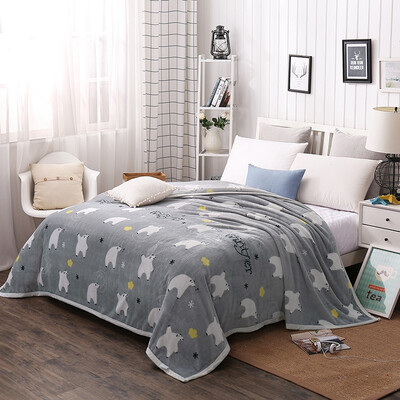 

Percy home textile; Reactive Dyes Casual Short Plush Bedding Blanket ; 300gsm
