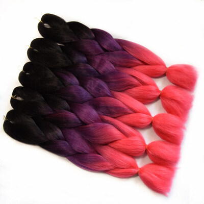 

1 шт / уп Chorliss 24 «Ombre плетение волос вязания плетенки Синтетический крючком выдвижения волос 100g / упаковка