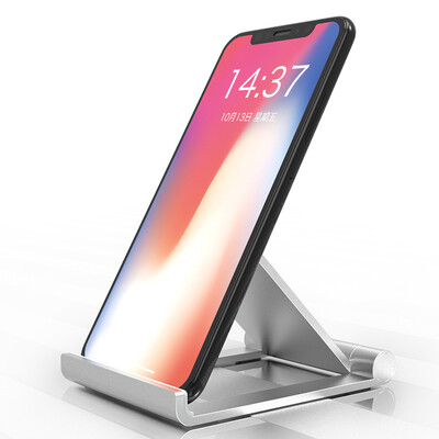 

Biya Zi BIAZE metal mobile phone stand B5 cool moon silver desktop lazy adjustable angle mini-stand for Apple millet Samsung mobile tablet generic