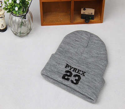 

Children's hat autumn and winter new boys and girls letter 23 baby knitting wool warm hat
