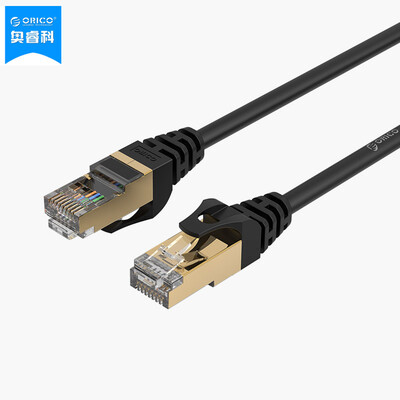 

ORICO (ORICO) МОПС-C7 CAT7 семь категорий Gigabit законченный круглый медный провод экранированный кабель высокоскоростной интернет инженерную дома RJ45 патч кабеля компьютер черный 10 м