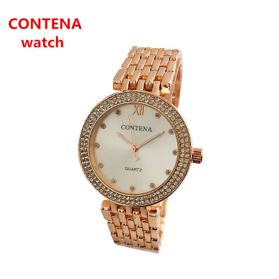 

Fashion Brand CONTENA Luxury Ladies Crystal Alloy Watch Simple Style Business Women Bracelet Watches