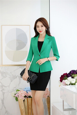 

Novelty Green Spring Summer Half Sleeve Blazers Jackets Coat Formal OL Styles Business Women Blazer Tops Plus Size 3XL