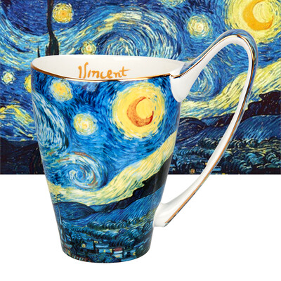 

[Jingdong supermarket] according to empire EDO painted ceramic cups large capacity mug personality creative bone porcelain cup TH6111 sunflower