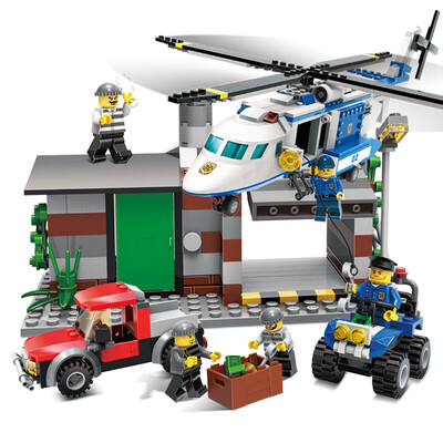 

Новые Гуди новые музыкальные блоки городской полиции GD9319 полицейские патрульные вертолеты детей в собранном виде строительных блоков игрушка игрушка мальчик строительных блоков собраны головоломки