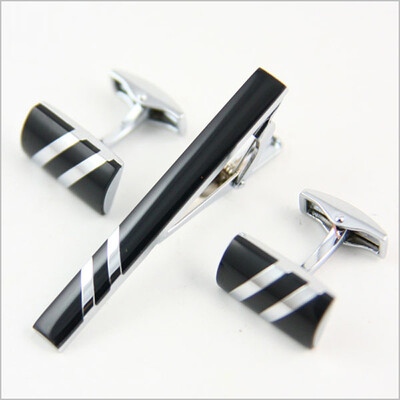 

Yoursfs® мужчины классика из нержавеющей стали, помолвка запонок и галстук клип комплекс