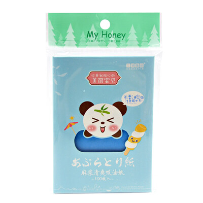 

Three Di Yi cosmetics tools senior linen absorption paper 100 to absorb oil to remove the oil to retain water color random